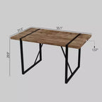Table à manger rectangulaire rustique de 55 pouces avec pieds en forme de boucle, table de cuisine pour 4 à 6 personnes, salle à manger, salon, cuisine