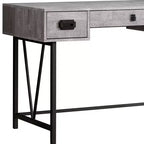 Bureau informatique marron et noir avec deux tiroirs, 120 cm