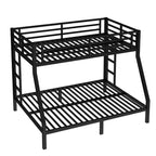 Bellemave Metal Twin XL over Queen Bunk Bed, Heavy Duty Adult & Teen Bunk Bed Frame, Noise-Free, Dual Ladders, No Box Spring, Black