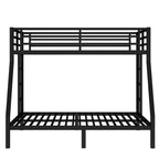 Lit superposé métallique Twin XL sur Queen, cadre de lit superposé robuste pour adultes et adolescents, sans bruit, double échelle, sans sommier, noir
