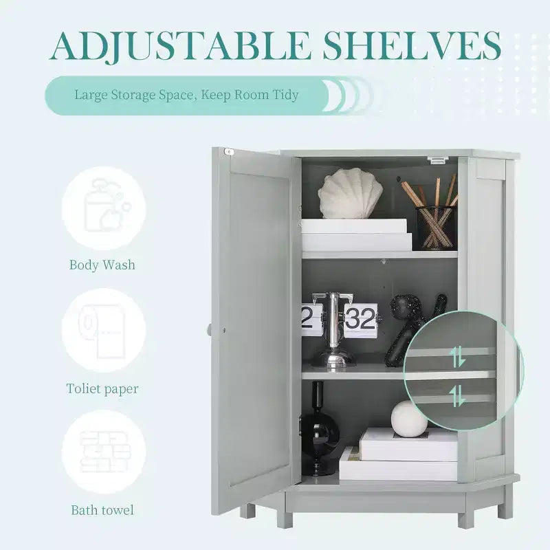Meuble de salle de bain blanc d'angle triangulaire avec étagère réglable en MDF de style moderne