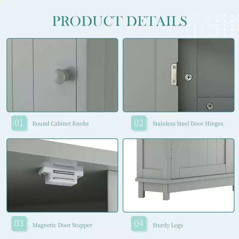 Meuble de salle de bain blanc d'angle triangulaire avec étagère réglable en MDF de style moderne