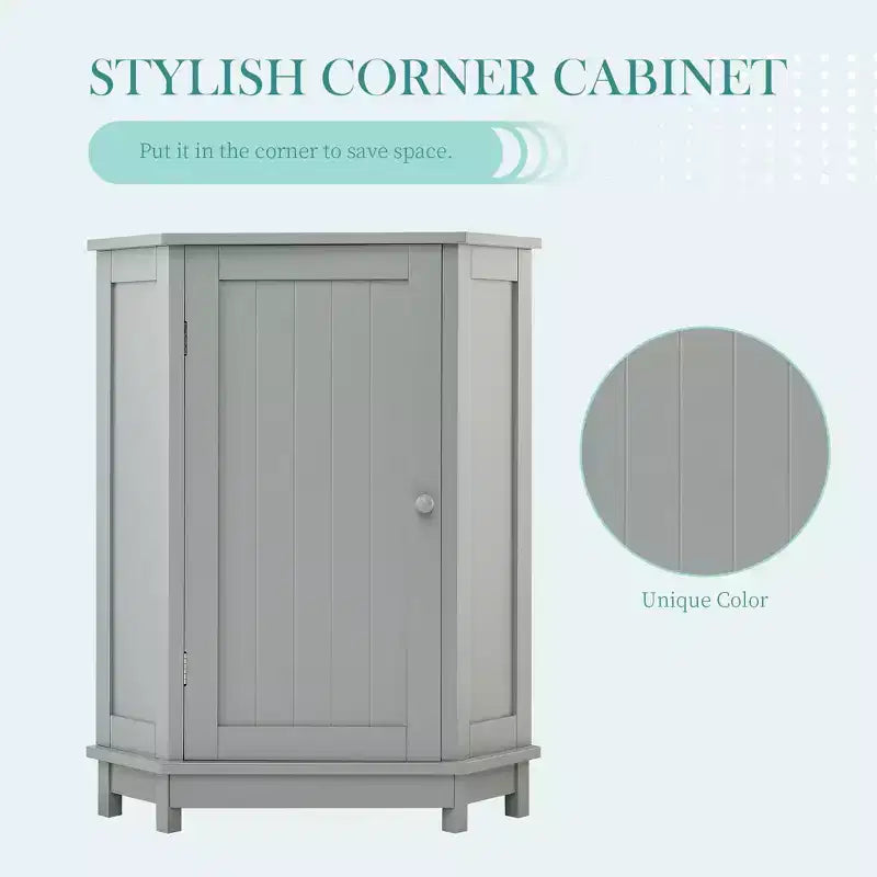 Meuble de salle de bain blanc d'angle triangulaire avec étagère réglable en MDF de style moderne