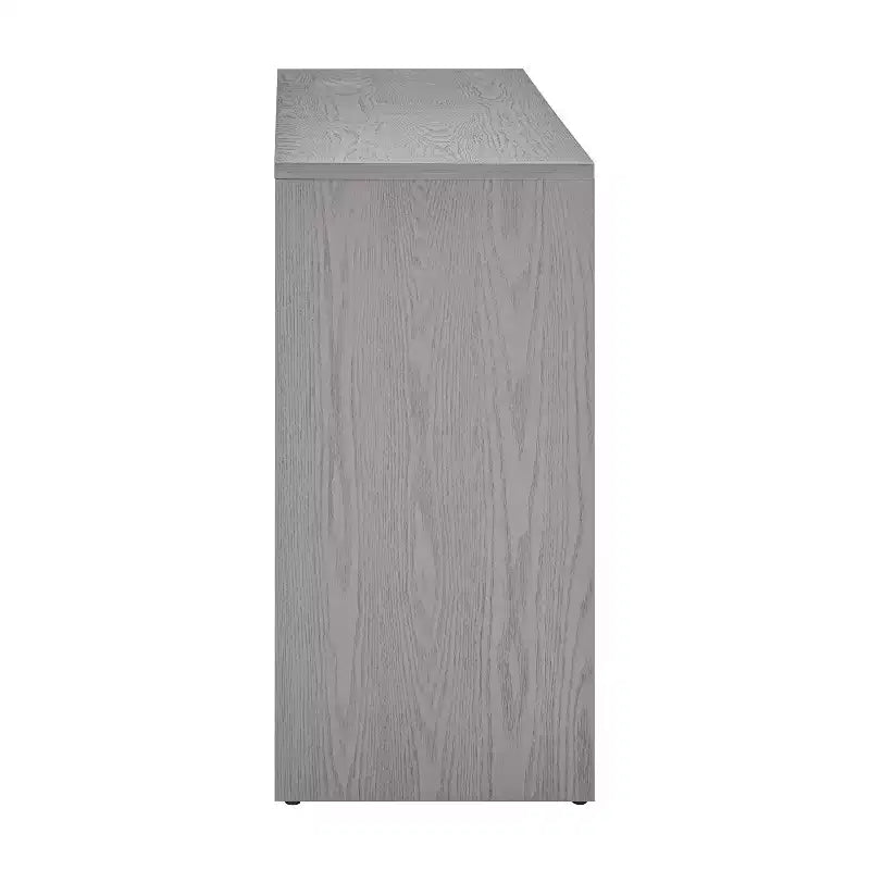 Élégante Console avec Design de Cheminée, Table d'Entrée Fonctionnelle avec Dessus en Placage Bois, Table d'Appoint pour Salon, Couloir