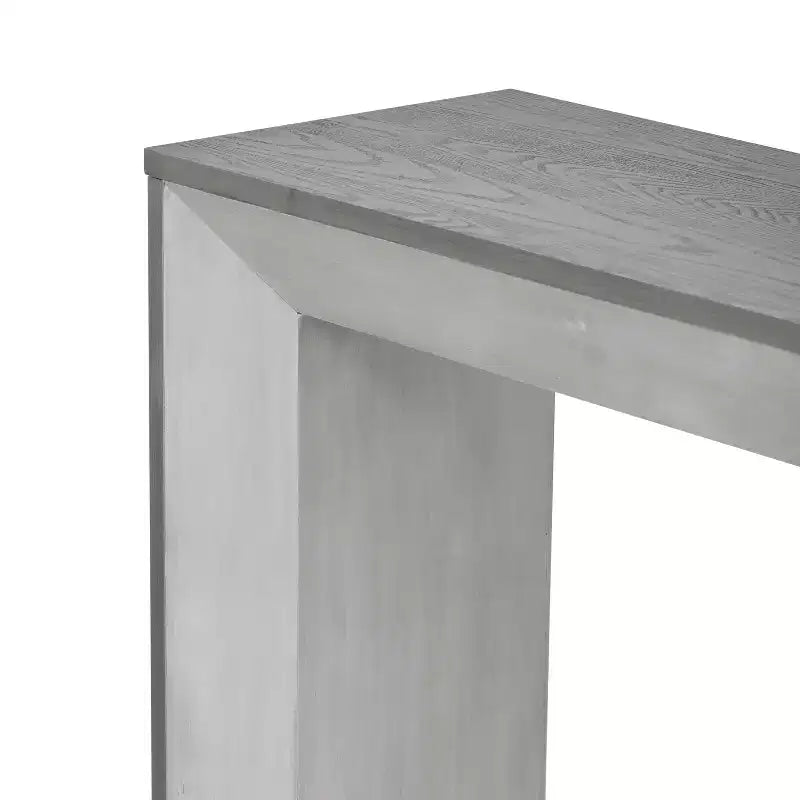 Élégante Console avec Design de Cheminée, Table d'Entrée Fonctionnelle avec Dessus en Placage Bois, Table d'Appoint pour Salon, Couloir