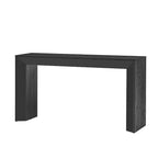 Élégante Console avec Design de Cheminée, Table d'Entrée Fonctionnelle avec Dessus en Placage Bois, Table d'Appoint pour Salon, Couloir