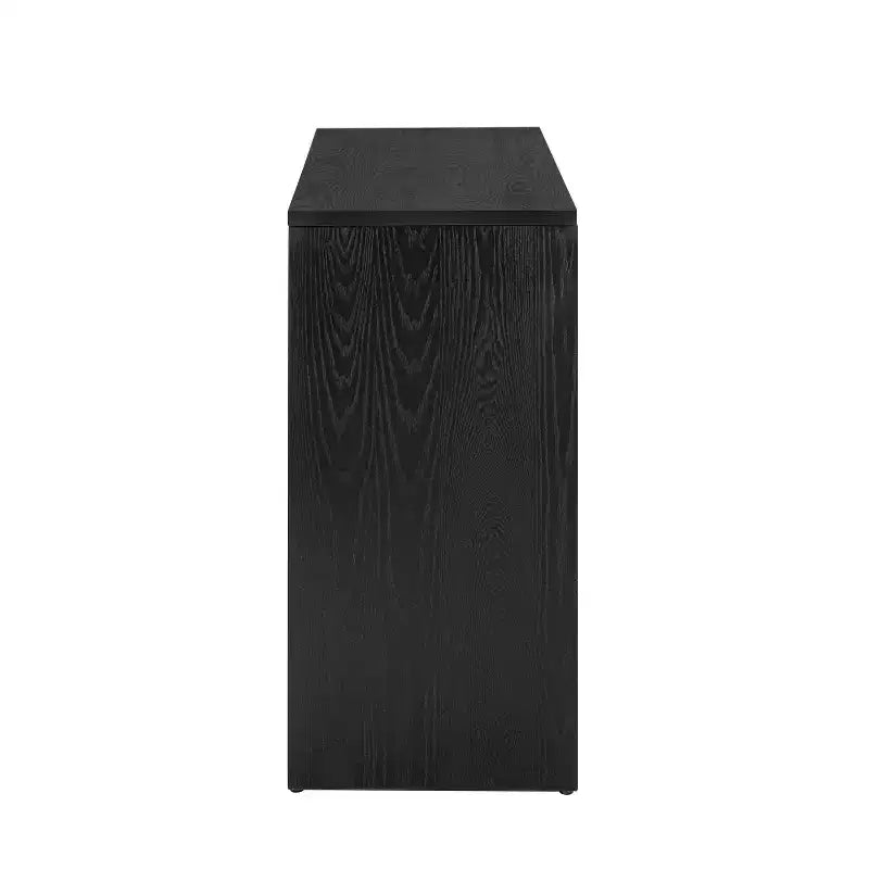 Élégante Console avec Design de Cheminée, Table d'Entrée Fonctionnelle avec Dessus en Placage Bois, Table d'Appoint pour Salon, Couloir