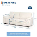 Canapé 3 places 90, Canapé surdimensionné en velours, Canapé capitonné confortable, Accoudoirs larges et doux, pour Salon, Chambre à coucher