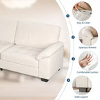 Canapé 3 places 90, Canapé surdimensionné en velours, Canapé capitonné confortable, Accoudoirs larges et doux, pour Salon, Chambre à coucher