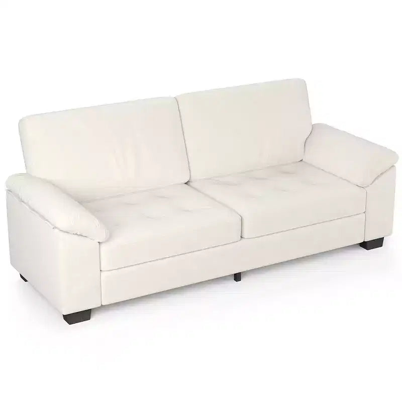 Canapé 3 places 90, Canapé surdimensionné en velours, Canapé capitonné confortable, Accoudoirs larges et doux, pour Salon, Chambre à coucher