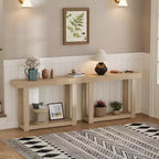 Console étroite en bois de 46 pouces pour entrée, Table d'appoint rectangulaire de style ferme pour couloir, foyer, derrière le canapé et salon