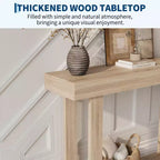 Console étroite en bois de 46 pouces pour entrée, Table d'appoint rectangulaire de style ferme pour couloir, foyer, derrière le canapé et salon