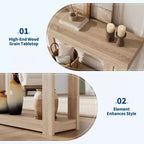 Console étroite en bois de 46 pouces pour entrée, Table d'appoint rectangulaire de style ferme pour couloir, foyer, derrière le canapé et salon