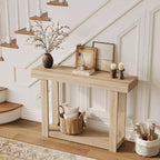 Console étroite en bois de 46 pouces pour entrée, Table d'appoint rectangulaire de style ferme pour couloir, foyer, derrière le canapé et salon