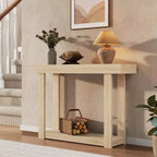 Console étroite en bois de 46 pouces pour entrée, Table d'appoint rectangulaire de style ferme pour couloir, foyer, derrière le canapé et salon