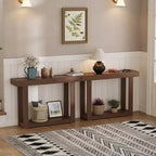 Console étroite en bois de 46 pouces pour entrée, Table d'appoint rectangulaire de style ferme pour couloir, foyer, derrière le canapé et salon