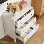 Commode de chambre à coucher, commode avec 3 tiroirs, commode haute de 76 cm pour placard, table de chevet grand meuble de rangement pour vêtements pour chambre, chambre de bébé