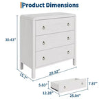 Commode de chambre à coucher, commode avec 3 tiroirs, commode haute de 76 cm pour placard, table de chevet grand meuble de rangement pour vêtements pour chambre, chambre de bébé