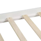 Lit de repos double avec rangement trois tiroirs, cadre de lit de repos double en bois pour chambre à coucher, blanc