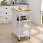 Desserte moderne à îlot de cuisine avec étagères réglables, tiroir central et roulettes, buffet de rangement