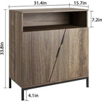 Bahut commode pour la cuisine ou la salle à manger, buffet autoportant moderne en bois