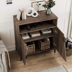 Bahut commode pour la cuisine ou la salle à manger, buffet autoportant moderne en bois