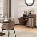 Bahut commode pour la cuisine ou la salle à manger, buffet autoportant moderne en bois