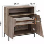 Bahut commode pour la cuisine ou la salle à manger, buffet autoportant moderne en bois