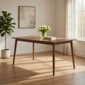 Royal Hampton Rectangular Dining Table, Straight Legs, 60 Inch Walnut Wood