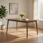 Royal Hampton Rectangular Dining Table, Straight Legs, 60 Inch Walnut Wood