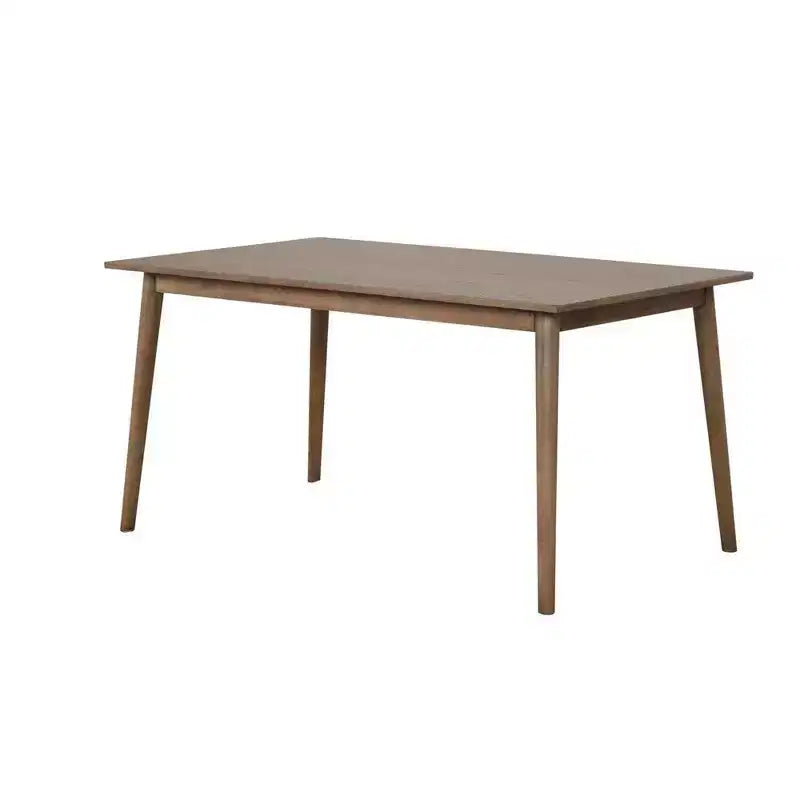 Table à manger rectangulaire avec pieds droits, en noyer de 60 pouces