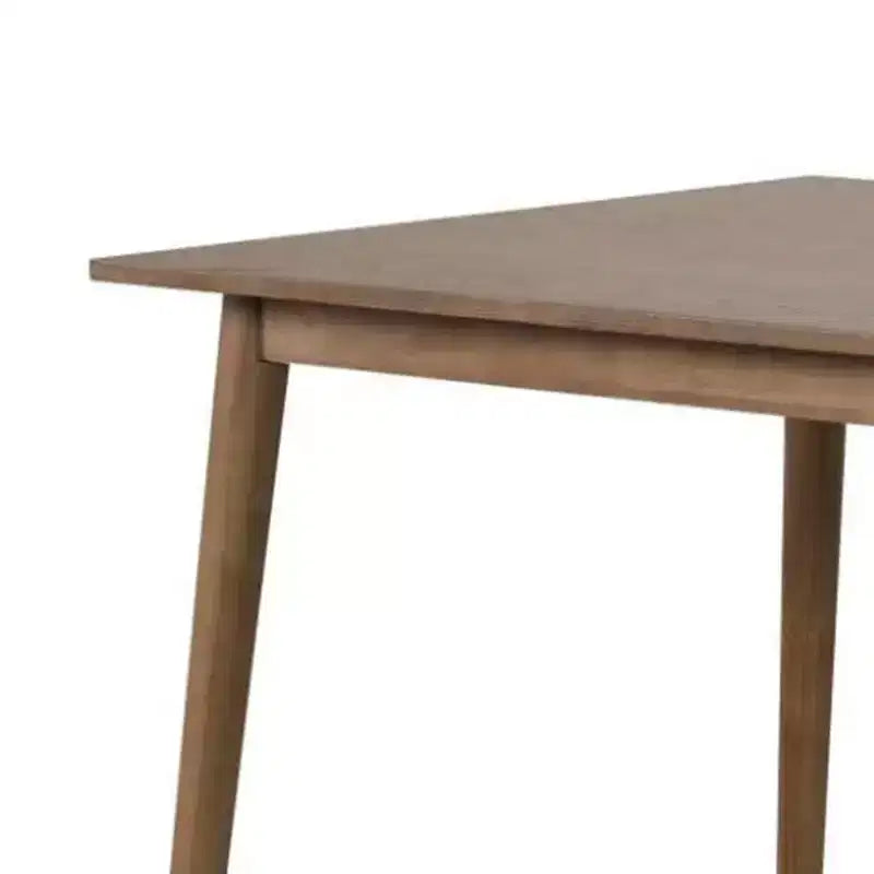 Table à manger rectangulaire avec pieds droits, en noyer de 60 pouces