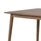 Table à manger rectangulaire avec pieds droits, en noyer de 60 pouces