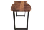 Banc de salle à manger 66 en bois massif marron et noir