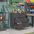 Armoire de rangement en métal robuste avec roues, armoire à outils à 3 tiroirs pour garage, bureau et solutions d'organisation domestique