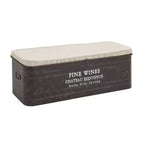 Industrial Metal Storage Upholstered Wine Bench Brown - Olivia & May: Entryway Seating, Linen Surface, Iron Frame