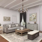 Meuble TV Bradley de 63 po de style moderne du milieu du siècle avec 2 étagères ouvertes et 2 portes