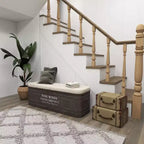 Meuble TV Bradley de 63 po de style moderne du milieu du siècle avec 2 étagères ouvertes et 2 portes