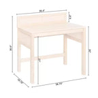 Bureau en rotin naturel avec pieds en pin, finition chêne clair, bureau d'écriture pour la maison/le bureau
