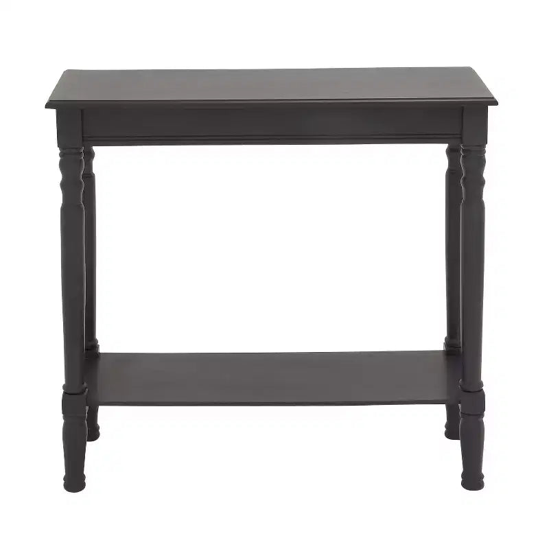 Traditional Wood Console Table Black - Olivia & May: Entryway Furniture, Narrow Design, MDF Top