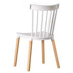 Chaise de salle à manger moderne en plastique, design Windsor avec pieds en bois de hêtre