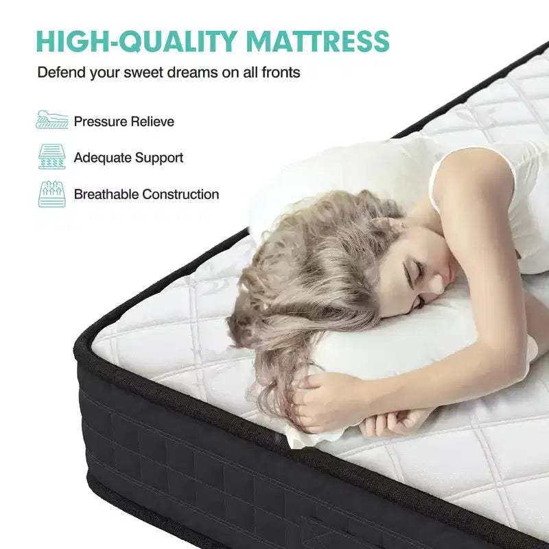 Matelas en mousse à mémoire de forme 8'' Queen/Full/King Size, Fermeté moyenne, Respirant, Soulage la pression