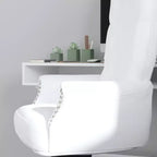 Fauteuil de bureau en similicuir avec soutien lombaire ergonomique et dossier haut capitonné