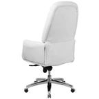 Fauteuil de bureau en similicuir avec soutien lombaire ergonomique et dossier haut capitonné