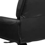 Fauteuil de bureau en similicuir avec soutien lombaire ergonomique et dossier haut capitonné