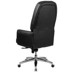 Fauteuil de bureau en similicuir avec soutien lombaire ergonomique et dossier haut capitonné