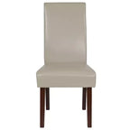 Chaise de salle à manger d'appoint Parsons à dossier en panneau style Mid-Century