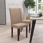 Chaise de salle à manger d'appoint Parsons à dossier en panneau style Mid-Century