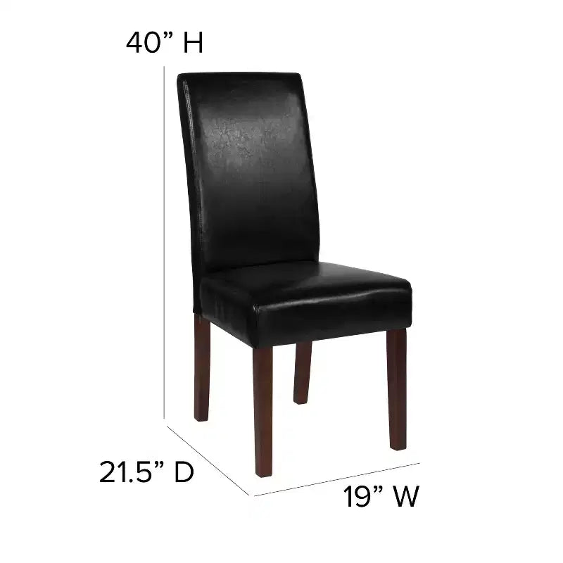 Chaise de salle à manger d'appoint Parsons à dossier en panneau style Mid-Century