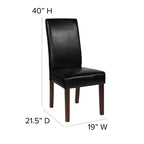 Chaise de salle à manger d'appoint Parsons à dossier en panneau style Mid-Century